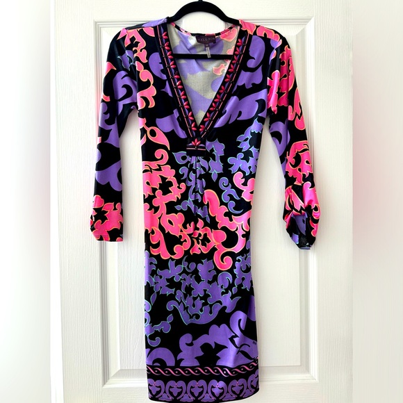 Hale Bob Dresses & Skirts - Hale Bob Pink Purple & Black Dress